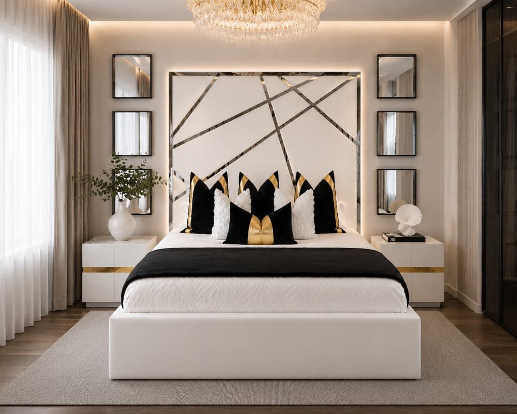 Bedwick Designer Iris Mirror Strip Bed