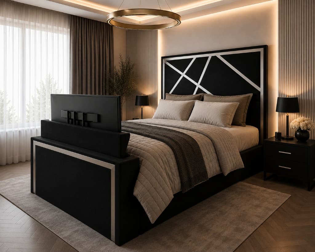Designer Iris Mirror TV Bed thumbnail 2