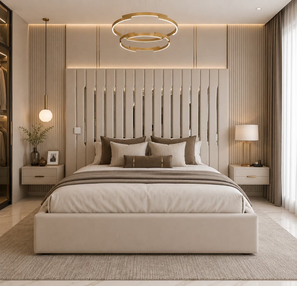 Bedwick Full Wall Panel Customised Bed