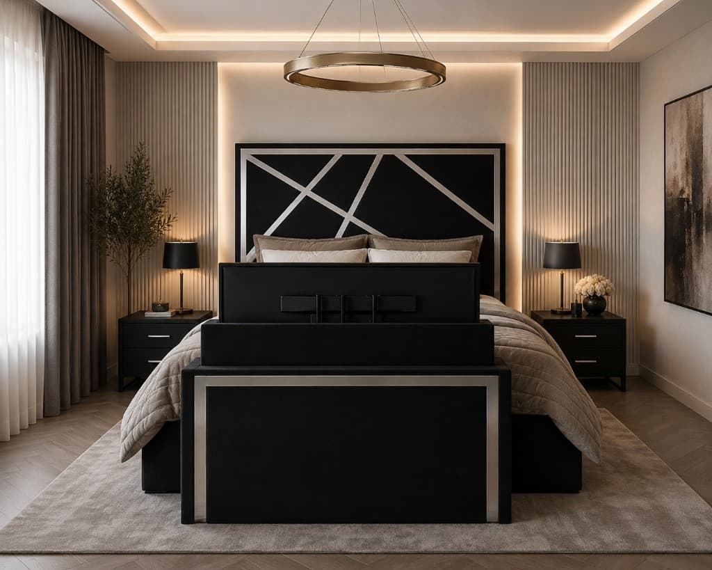 Bedwick Designer Iris Mirror TV Bed